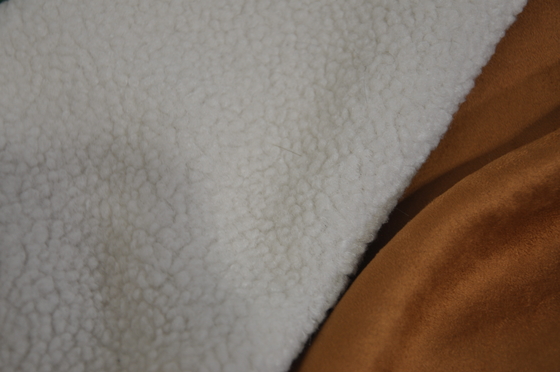 замша 100p Sherpa меха 470gsm твердая твердая скрепила ткань ватки